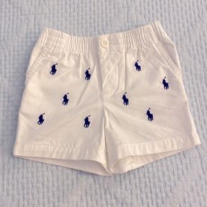Polo Ralph Lauren Shorts/ NWT/ 6 Months/ White & Navy 🐠 2 for 30 dollars